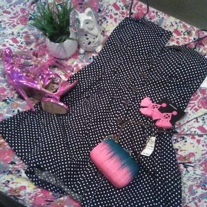 Brand New Polka dot 1950s inspired bra flare dress